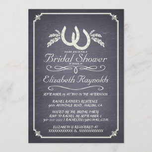 Invitations en fer à cheval de Fête de la mariée