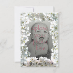 Invitations en fleurs blanches Cartes RSVP personn