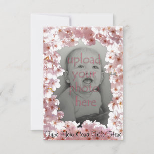 Invitations en fleurs roses Cartes RSVP personnali