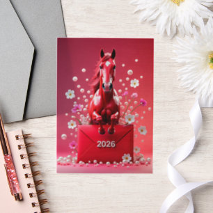 Invitations En Vélin Année du cheval 2026