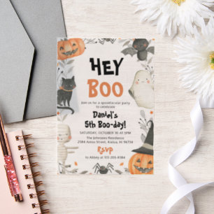 Invitations En Vélin Aquarelle mignonne Halloween Spooktacular Annivers
