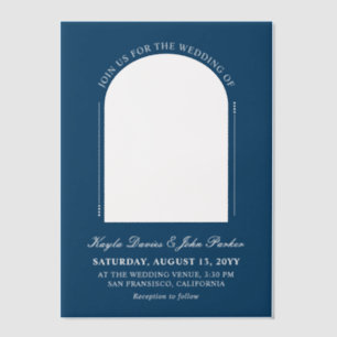 Invitations En Vélin Arc noir Cerulean Peekaboo Mariage informel