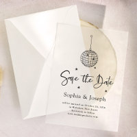 Bal Disco Élégant | "Save the date" pour mariage