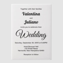 Black and White Typography Wedding