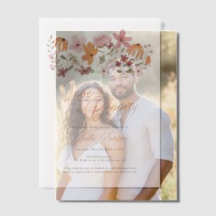 Invitations En Vélin Boho Amour Fleur sauvage est dans la Fête des mari
