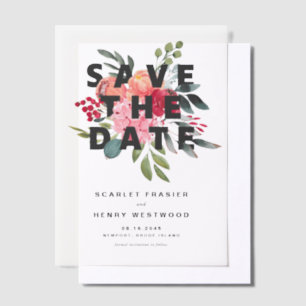 Invitations En Vélin Boho Floral Line Art Terracotta Arch Enregistrer L