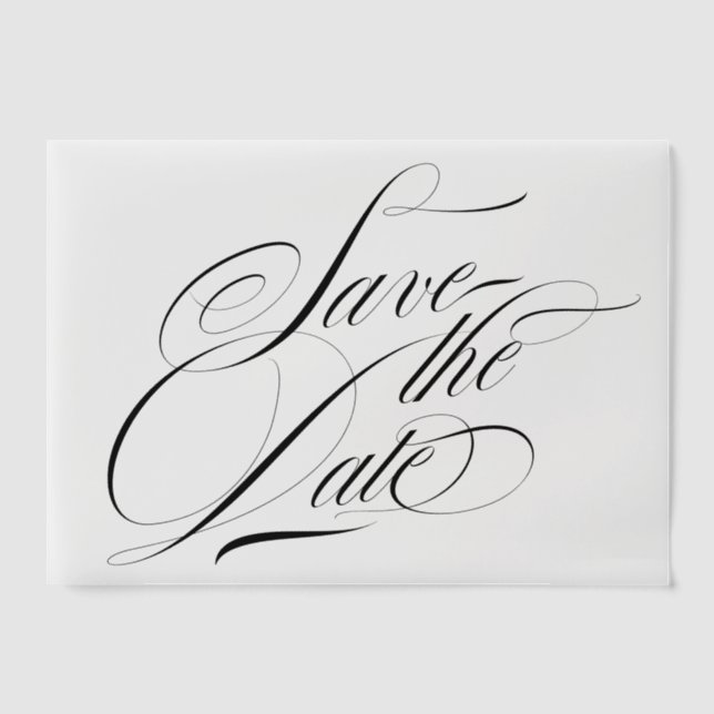 Invitations En Vélin Calligraphie mobile - Revêtement photo Enregistrer (Recto)