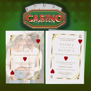 Invitations En Vélin Casino de luxe Las Vegas Poker Mariage