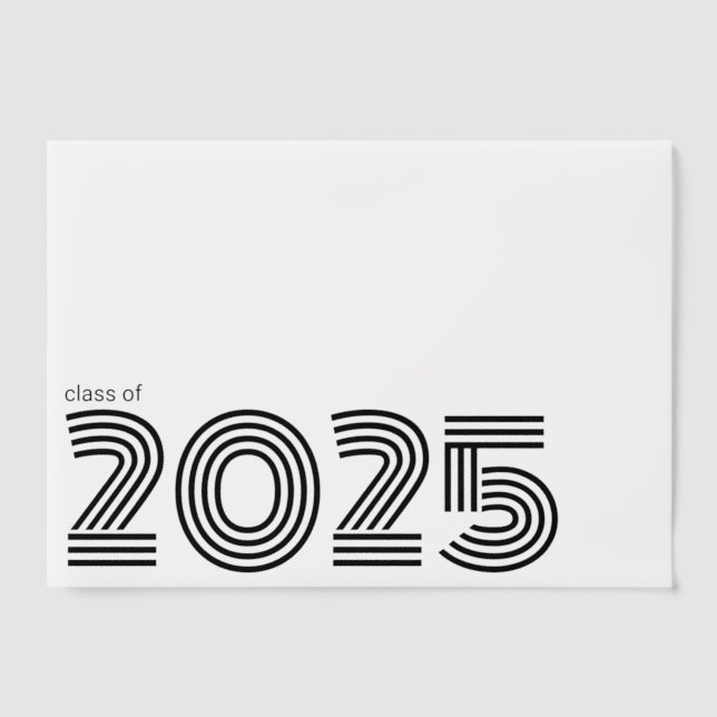 Invitations En Vélin Classe rétro de 2025 (Recto)