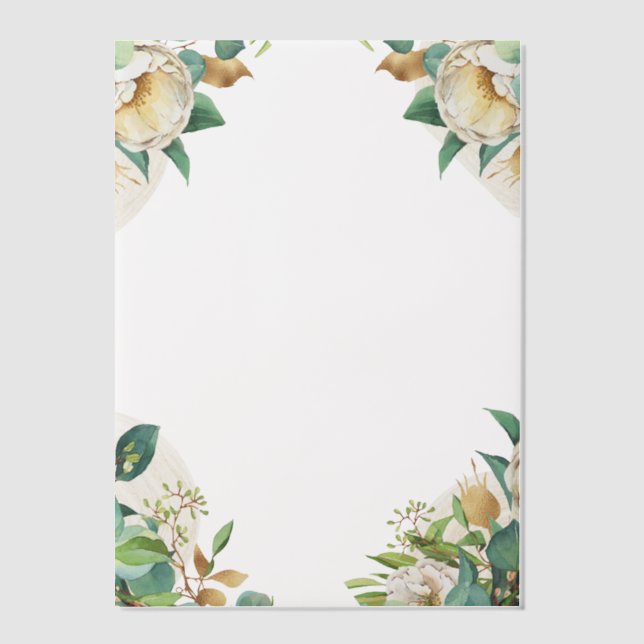 Invitations En Vélin Corners Roses irlandais (Recto)