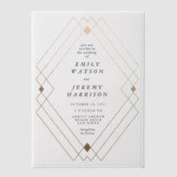 Diamant Or Blanc Géométrique Mariage Gatsby