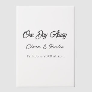 Invitations En Vélin dîner de répétition Un jour avant la veille nom da