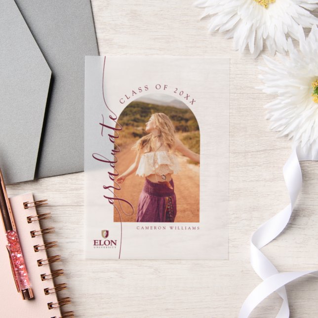 Invitations En Vélin Diplôme de l'Université Elon (Mariage)