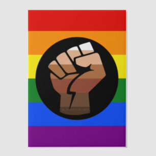 Invitations En Vélin Drapeau de couleur des personnes queer de Slippery