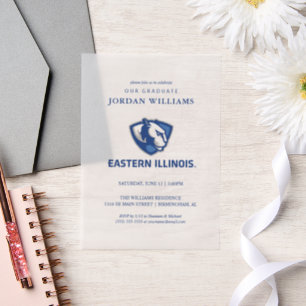 Invitations En Vélin Eastern Illinois Panthers Head and Wordmark Logo