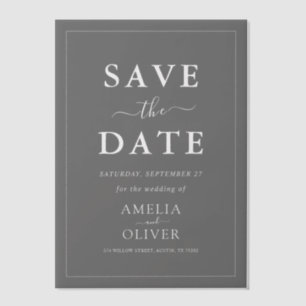 Invitations En Vélin Élégant Mariage Minimaliste Chic Vellum Save The D