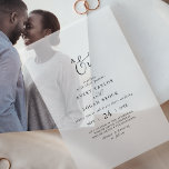 Invitations En Vélin Élégant Script Boho Simple Monogramme Mariage mode<br><div class="desc">Ces élégantes invitations en vellum mariage monogramme simple et moderne sont parfaites pour un mariage simple. Le design minimaliste présente une typographie romantique et raffinée,  avec un style glamour moderne. Cette liste est pour le calque de carte vellum uniquement. Carte photo vendu séparément ici : https://www.zazzle.com/256175176992021211</div>