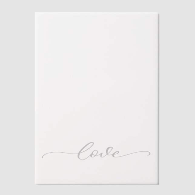 Invitations En Vélin Élégant script d'amour (Recto)