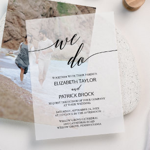 Invitations En Vélin Élégante Calligraphie Classique Unique Nous faison