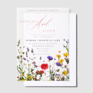 Invitations En Vélin Elégante Fleur Fleur Fleur Fleur Fleur Fleur Jardi