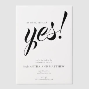 Invitations En Vélin Elle A Dit Oui Simple Mission