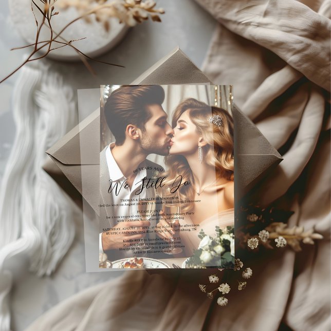 Invitations En Vélin Fête du Renouveau Vow Mariage moderne (Créateur téléchargé)