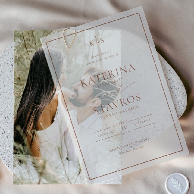 Invitations En Vélin HARMONIE | Mariage en terre cuite (Créateur téléchargé)