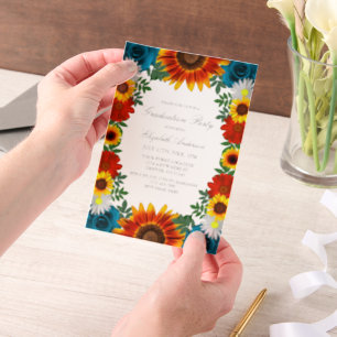Invitations En Vélin Jardin Summer Floral Graduation Party