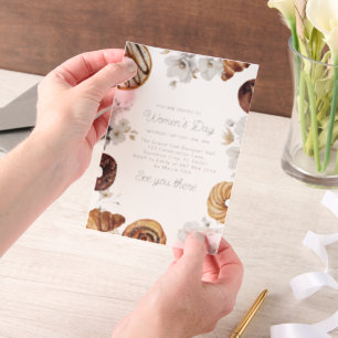 Invitations En Vélin Jour des femmes douces Brunch Histoire Mois