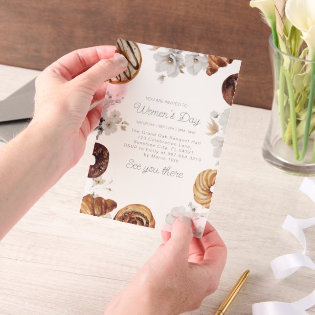 Invitations En Vélin Jour des femmes douces Brunch Histoire Mois (Ordinateur de poche)