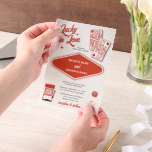 Invitations En Vélin Las Vegas Destination Casino Lucky in Love Mariage