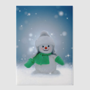 Invitations En Vélin Le personnage de bonhomme de neige de Noël adorabl