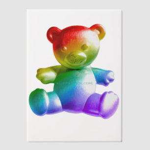 Invitations En Vélin L'ours en peluche en métal brossé SlipperyJoe's dé