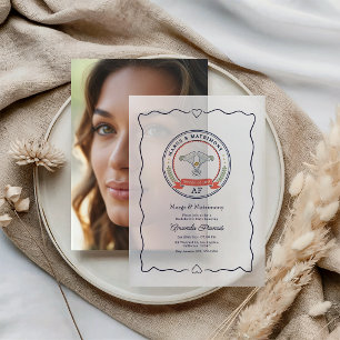 Invitations En Vélin Margs & Matrimony Été de l'Amour Enterrement de Vi