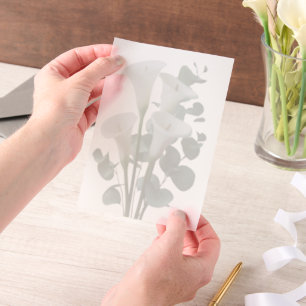 Invitations En Vélin Mariage aux lys calla blancs