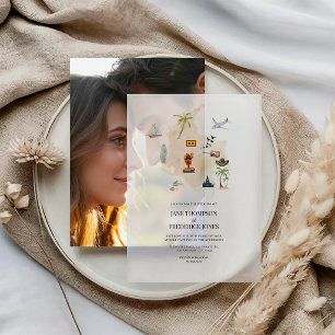 Invitations En Vélin Mariage de destination à Cartagena Colombie