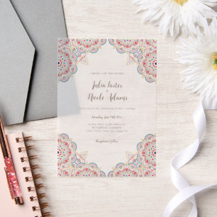 Invitations En Vélin Mariage de luxe géométrique