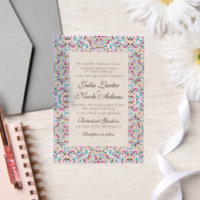 Mariage de mandala floral fantaisiste bleu magenta