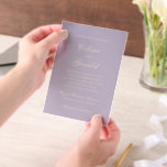 Invitations En Vélin Mariage élégant Celine Lilac<br><div class="desc">Invitations de mariage classiques avec un design simple et intemporel avec un script élégant et des polices serif traditionnelles.</div>