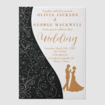 Mariage élégant minimaliste noir et blanc