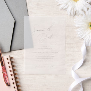 Invitations En Vélin Mariage Élégant Noir et Blanc Classique