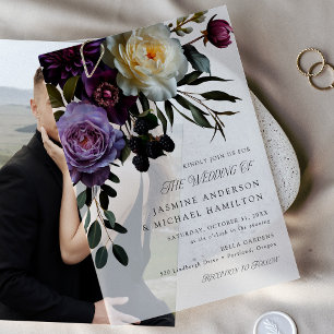Invitations En Vélin Mariage Floral Gothique et Maussade