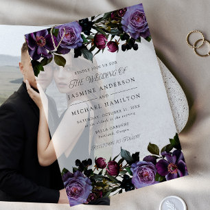 Invitations En Vélin Mariage Floral Gothique et Maussade