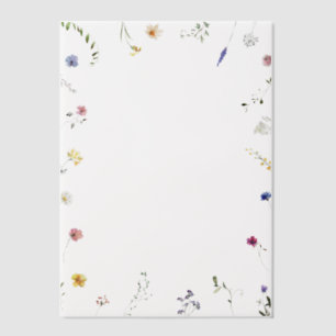 Invitations En Vélin Mariage frontalier fleur sauvage