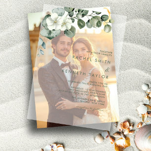 Invitations En Vélin Mariage minimaliste chic Eucalyptus Feuille