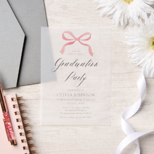 Invitations En Vélin Moderne Elégant tendance Stylish Bow