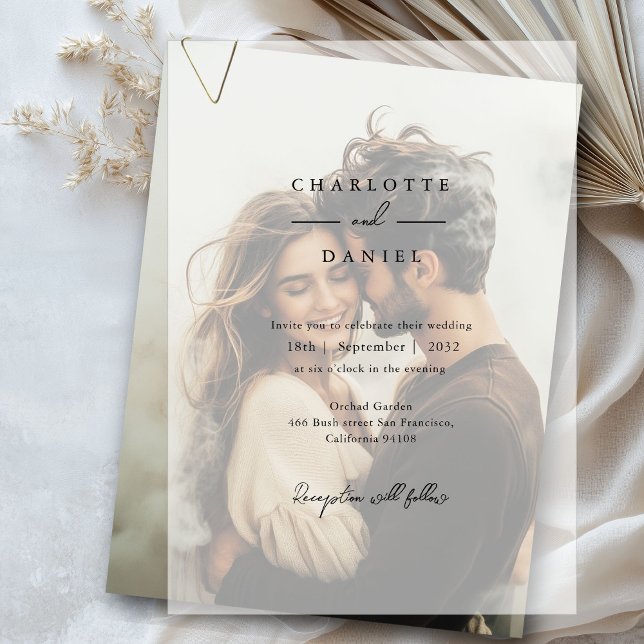 Invitations En Vélin Moderne, Minimal, Typographie, Mariage, (Modern, Minimal, Typography, )