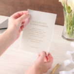 Invitations En Vélin Olga Ivory et Gold Mariage moderne<br><div class="desc">Invitations de mariage modernes avec un design propre et simple avec des polices audacieuses.</div>