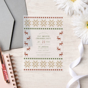 Invitations En Vélin Pain d'épices Cheer Doux moche fête de Noël