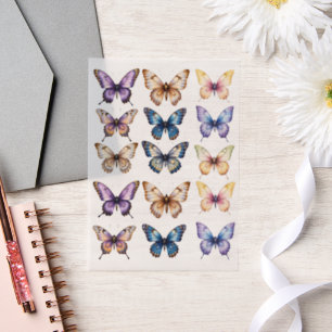 Invitations En Vélin Papeterie de scrapbook aquarelle papillon